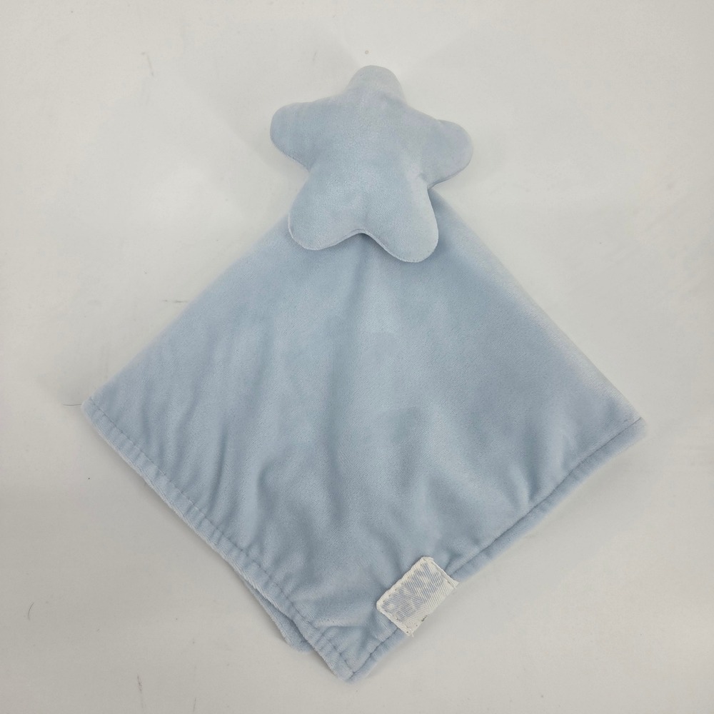 DKNY Jeans Baby Blue Star Security Blanket Lovey Soft Plush Kids - Picture 1 of 5
